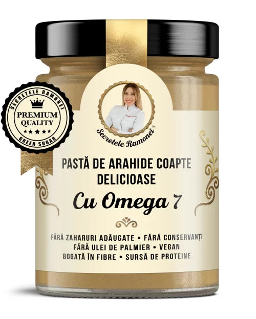 PASTĂ DE ARAHIDE COAPTE DELICIOASE CU OMEGA 7 – 350g