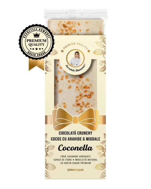 Ciocolata cu cocos, arahide si migdale - COCONELLA