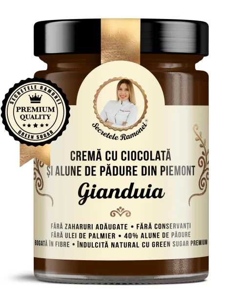 GIANDUIA - CREMA CU CIOCOLATA SI ALUNE DE PADURE DIN PIEMONT